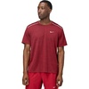 Nike Men’s Miler Dri-Fit UV Short-Sleeve Running Top(Tough Red/Mystic Dates/Reflective Silver)