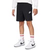 Nike Unisex Big Kids’ Sportswear Club 6″ Knit Shorts – Boys and Girls(Black/White)