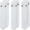 Nike Unisex Kids’ Everyday Cushioned Crew Socks (3-Packs) | Boys and Girls(White/Black)