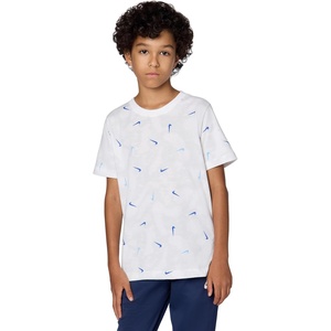 Nike Big Kids’ Sportswear Club All-Over-Print T-Shirt – Boys and Girls((Lbr)/White/Hyper Royal)
