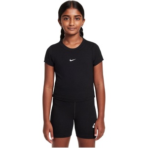 Nike Girls’ Sportswear Cropped T-Shirt(Black)