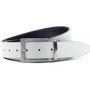 Nike Men’s Core Reversible Belt(White/Black  Pebble Grain)