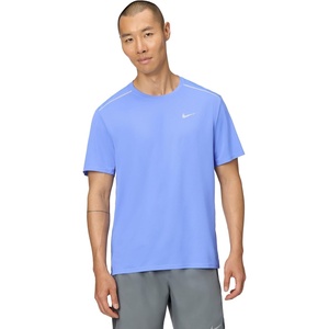 Nike Men’s Miler Dri-Fit UV Short-Sleeve Running Top(Royal Pulse/Reflective Silver)