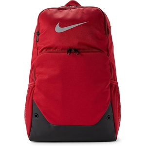 Nike Unisex Adult Gameday Brasilia X Backpack (24L or 30L) | Mens & Womens(Tough Red/Black/Reflect Silver)