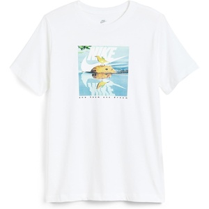 Nike Unisex Big Kids’ Sportswear Club Photo Graphic T-Shirt – Boys & Girls((Mammal)/White)