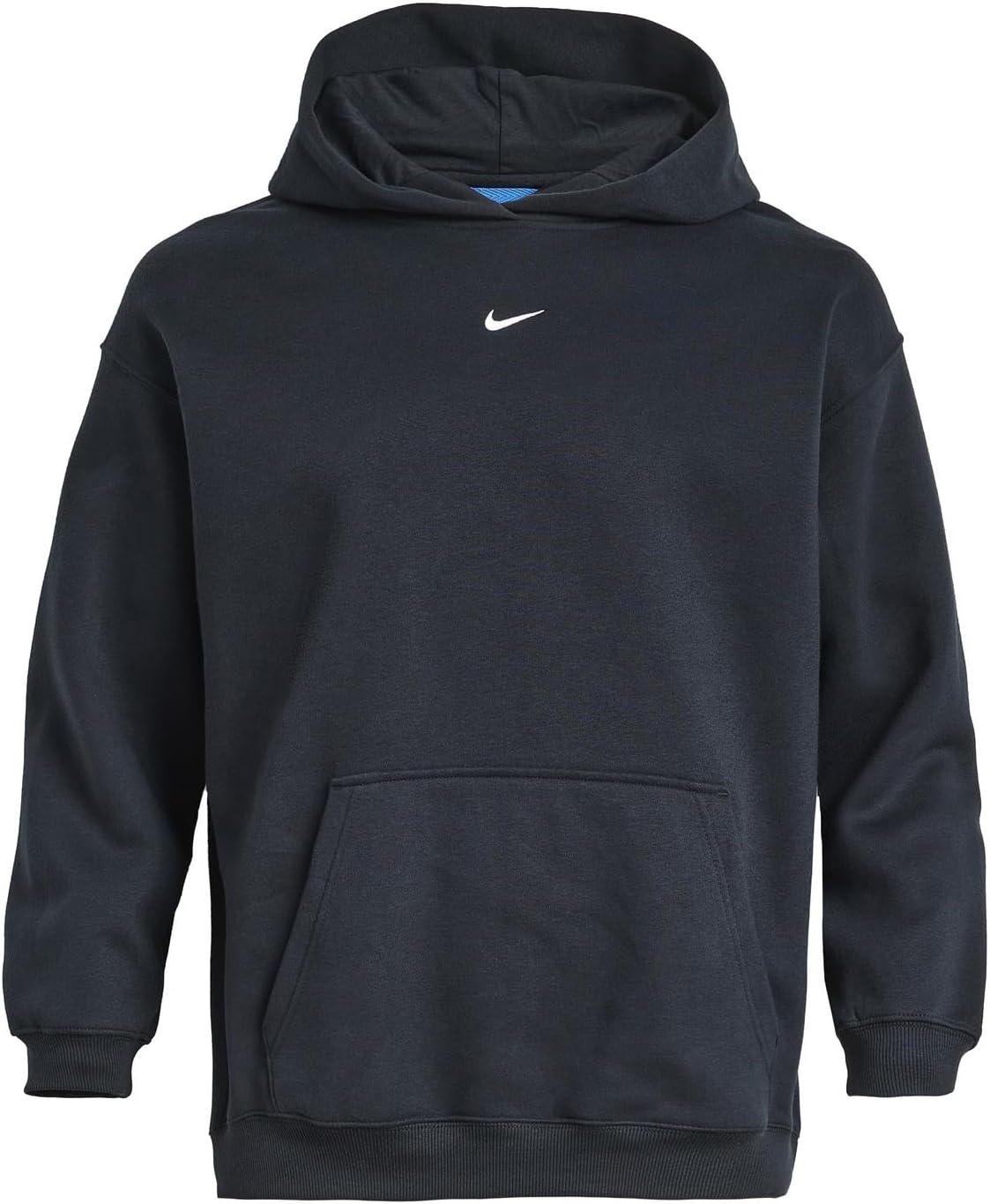 image:imageNike Girls Sportswear Studio Fleece Oversized Pullover Hoodie SweatshirtBlackWhite