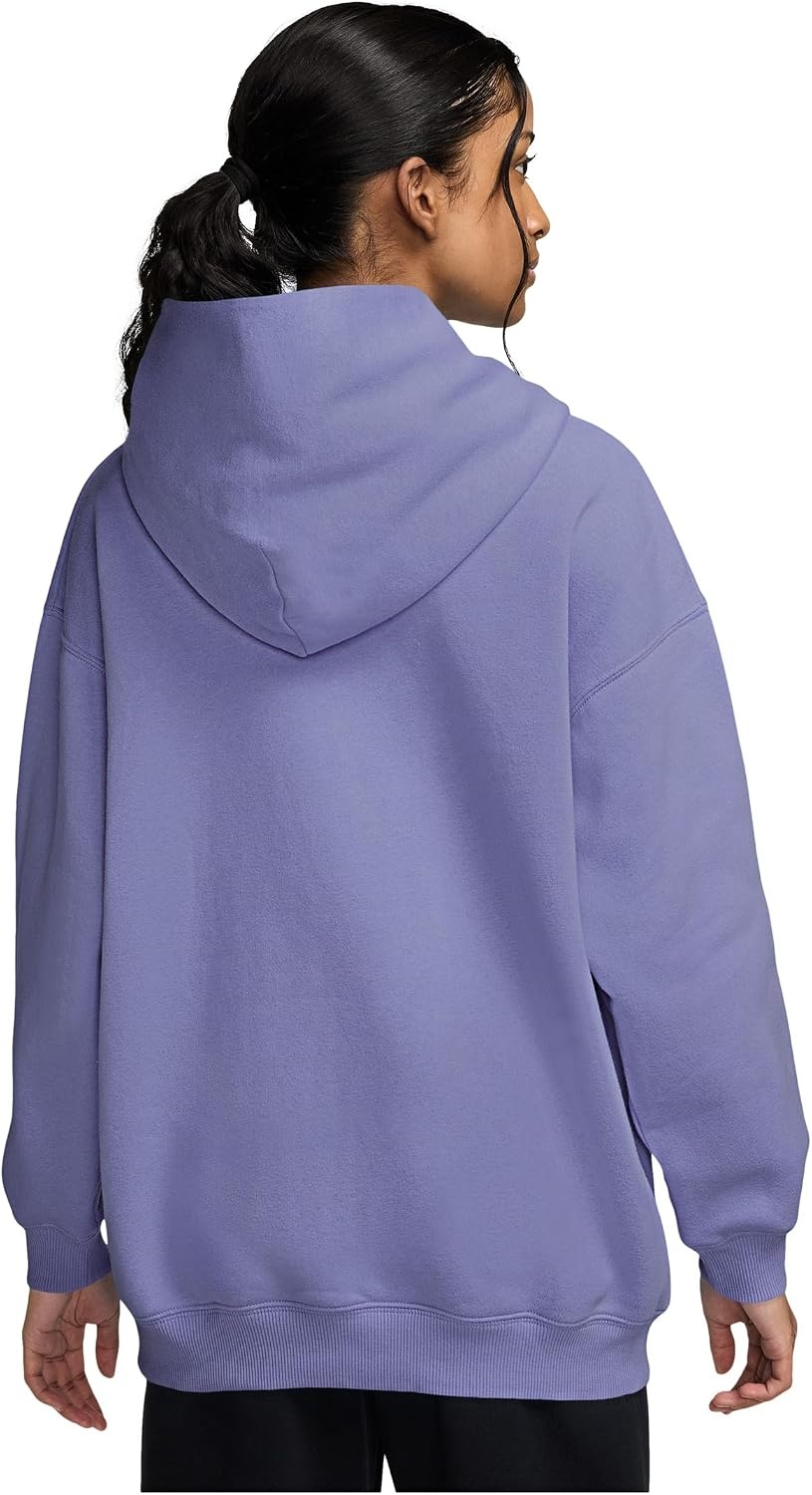 image:imageNike Girls Sportswear Studio Fleece Oversized Pullover Hoodie SweatshirtLight ThistleWhite