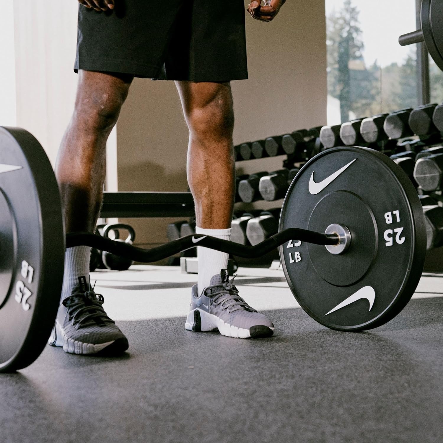 image:imageNike Olympic Curl Bar 47 2 Chrome Sleeves for BicepTricep Training