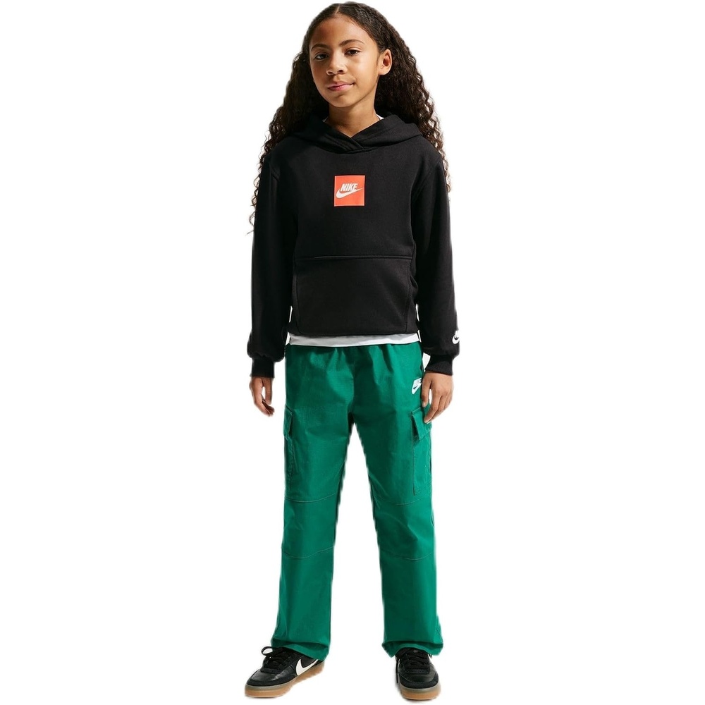 image:imageNike Big Kids Sportswear Club French Terry Hoodie Boys Girls SweatshirtBlackWhiteClub Fam
