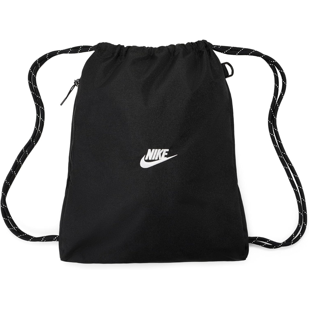 image:imageNike Classics Heritage 20 Drawstring Bag Backpack 12L  Mens and WomensBlackBlackWhite