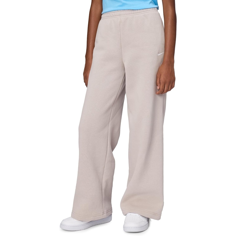 image:imageNike Girls Sportswear Studio Fleece Open Hem PantsMoon ParticleWhite