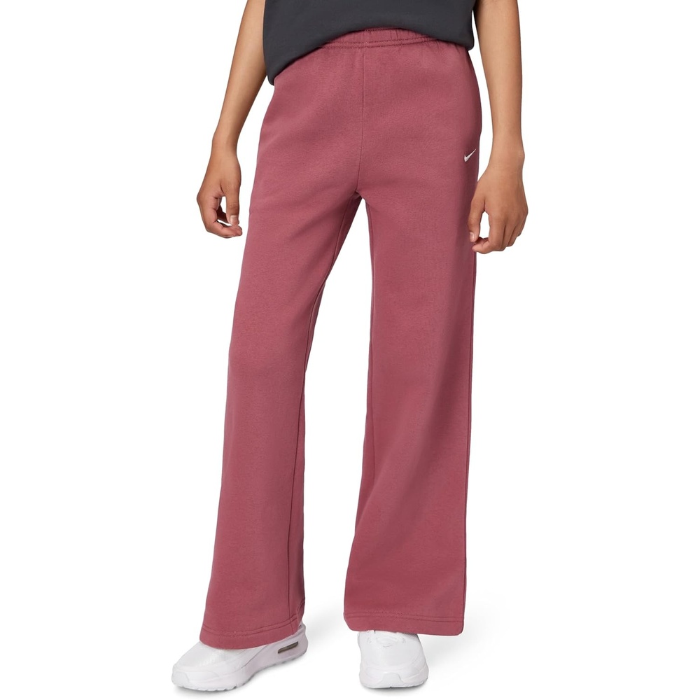 image:imageNike Girls Sportswear Studio Fleece Open Hem PantsPink SmokeWhite