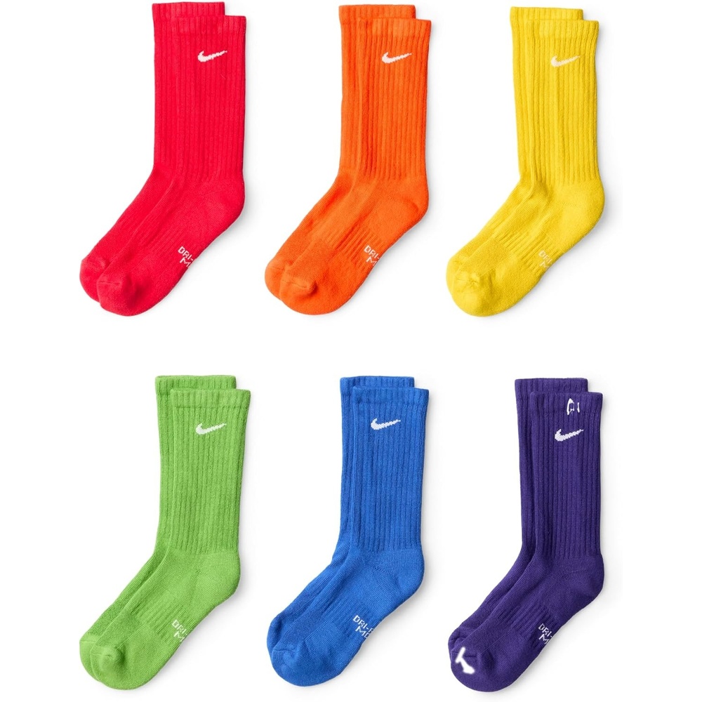 image:imageNike Unisex Kids Everyday Cushioned NoShow Socks 6Pack  Boys and GirlsMulticolor