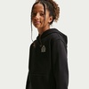 Nike Big Kids’ Sportswear Club French Terry Hoodie – Boys Girls Sweatshirt(Black/Black/Sanddrift/Sanddrift)