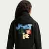 Nike Big Kids’ Sportswear Club French Terry Hoodie – Boys Girls Sweatshirt(Black/White/(Club Fam))