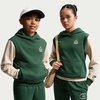 Nike Big Kids’ Sportswear Club French Terry Hoodie – Boys Girls Sweatshirt(Fir/Sanddrift/Sanddrift/Black)