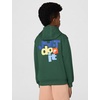 Nike Big Kids’ Sportswear Club French Terry Hoodie – Boys Girls Sweatshirt(Fir/White/(Club Fam))