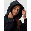 Nike Girls’ Nike Studio Fleece Oversized Full-Zip Hoodie Sweatshirt(Black/White)