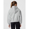 Nike Girls’ Nike Studio Fleece Oversized Full-Zip Hoodie Sweatshirt(Dark Grey Heather/Particle Grey/White)