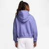 Nike Girls’ Nike Studio Fleece Oversized Full-Zip Hoodie Sweatshirt(Light Thistle/White)