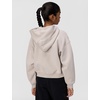 Nike Girls’ Nike Studio Fleece Oversized Full-Zip Hoodie Sweatshirt(Moon Particle/White)