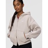 Nike Girls’ Nike Studio Fleece Oversized Full-Zip Hoodie Sweatshirt(Moon Particle/White)