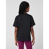 Nike Girls’ Sportswear Club Modern Script Boyfriend T-Shirt(Black)