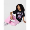 Nike Girls’ Sportswear Club Modern Script Boyfriend T-Shirt(Black/(Dolphin))