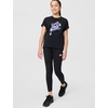 Nike Girls’ Sportswear Club Modern Script Boyfriend T-Shirt(Black/(Rbn))