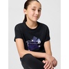 Nike Girls’ Sportswear Club Modern Script Boyfriend T-Shirt(Black/(Rbn))