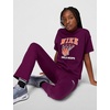 Nike Girls’ Sportswear Club Modern Script Boyfriend T-Shirt(Bordeaux)
