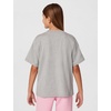 Nike Girls’ Sportswear Club Modern Script Boyfriend T-Shirt(Dark Grey Heather)