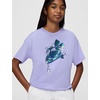 Nike Girls’ Sportswear Club Modern Script Boyfriend T-Shirt(Light Thistle/(Rbn))
