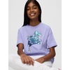 Nike Girls’ Sportswear Club Modern Script Boyfriend T-Shirt(Light Thistle/(Rbn))