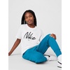Nike Girls’ Sportswear Club Modern Script Boyfriend T-Shirt(White)