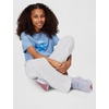 Nike Girls’ Sportswear Studio Fleece Open Hem Pants(Birch Heather/White/White)