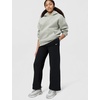 Nike Girls’ Sportswear Studio Fleece Open Hem Pants(Black/White)
