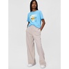 Nike Girls’ Sportswear Studio Fleece Open Hem Pants(Moon Particle/White)
