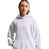 Nike Girls’ Sportswear Studio Fleece Oversized Pullover Hoodie Sweatshirt(Birch Heather/White)
