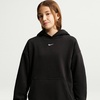 Nike Girls’ Sportswear Studio Fleece Oversized Pullover Hoodie Sweatshirt(Black/White)