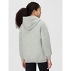 Nike Girls’ Sportswear Studio Fleece Oversized Pullover Hoodie Sweatshirt(Dark Grey Heather/White)