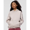 Nike Girls’ Sportswear Studio Fleece Oversized Pullover Hoodie Sweatshirt(Moon Particle/White)