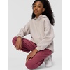 Nike Girls’ Sportswear Studio Fleece Oversized Pullover Hoodie Sweatshirt(Moon Particle/White)