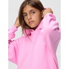 Nike Girls’ Sportswear Studio Fleece Oversized Pullover Hoodie Sweatshirt(Pink Rise/White)