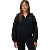Nike Girls’ Nike Studio Fleece Oversized Full-Zip Hoodie Sweatshirt(Black/White)