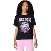 Nike Girls’ Sportswear Club Modern Script Boyfriend T-Shirt(Black/(Dolphin))