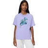 Nike Girls’ Sportswear Club Modern Script Boyfriend T-Shirt(Light Thistle/(Rbn))