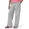 Nike Girls’ Sportswear Studio Fleece Open Hem Pants(Dark Grey Heather/Particle Grey/White)