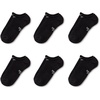 Nike Unisex Kids’ Everyday Cushioned No-Show Socks (6-Pack) | Boys and Girls(Black/White)