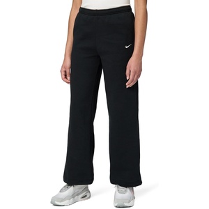 Nike Girls’ Sportswear Studio Fleece Open Hem Pants(Black/White)